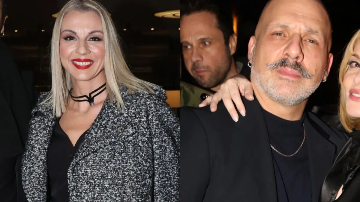 Η Ματίνα Νικολάου και ο Νίκος Μουτσινάς σε βραδινή έξοδο.