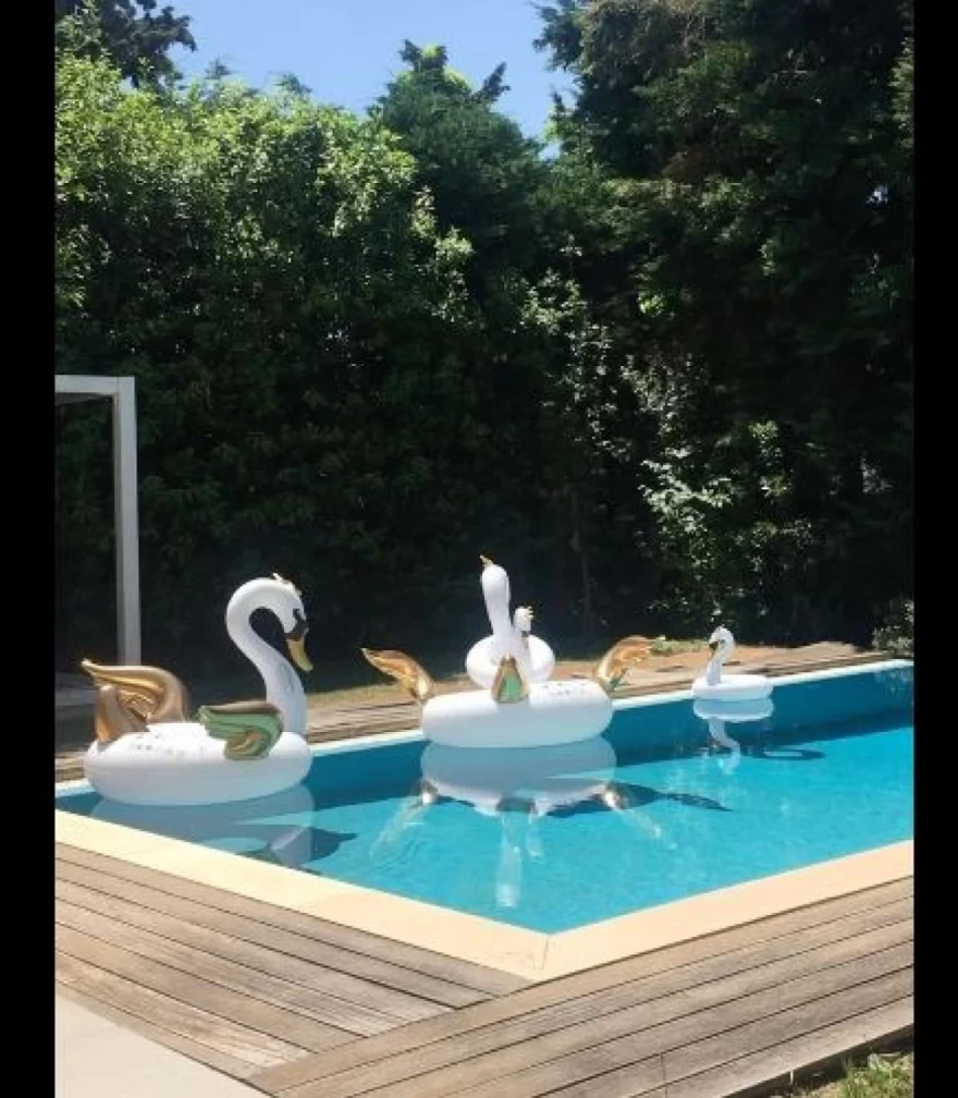 Ρούλα Κορομηλά: Χριστουγεννιάτικη διακόσμηση – Παραμυθένια η μονοκατοικία της στην Κηφισιά 22 Ρούλα Κορομηλά σπίτι πισίνα