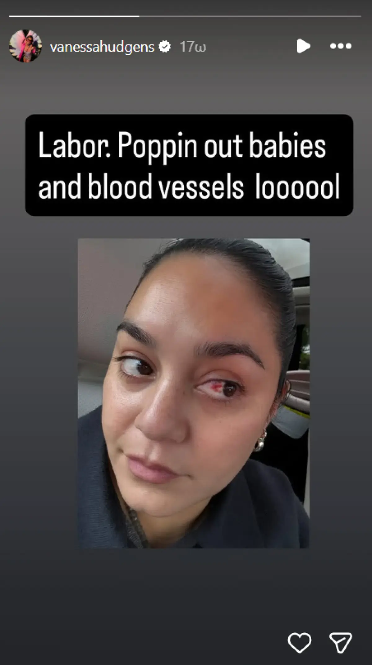 Η Βανέσα Χάντζενς στο Instagram 