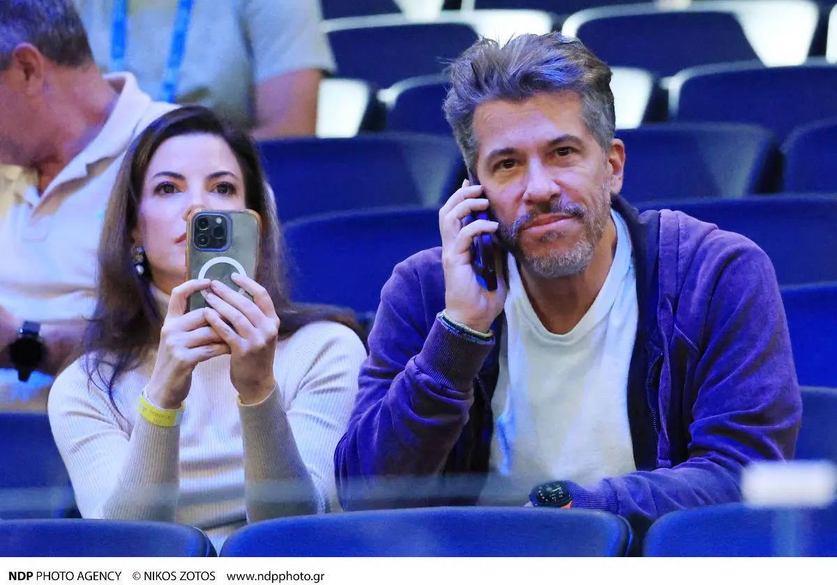 Ο Χάρης και η Αντελίνα Βαρθακούρη στο ΟΑΚΑ