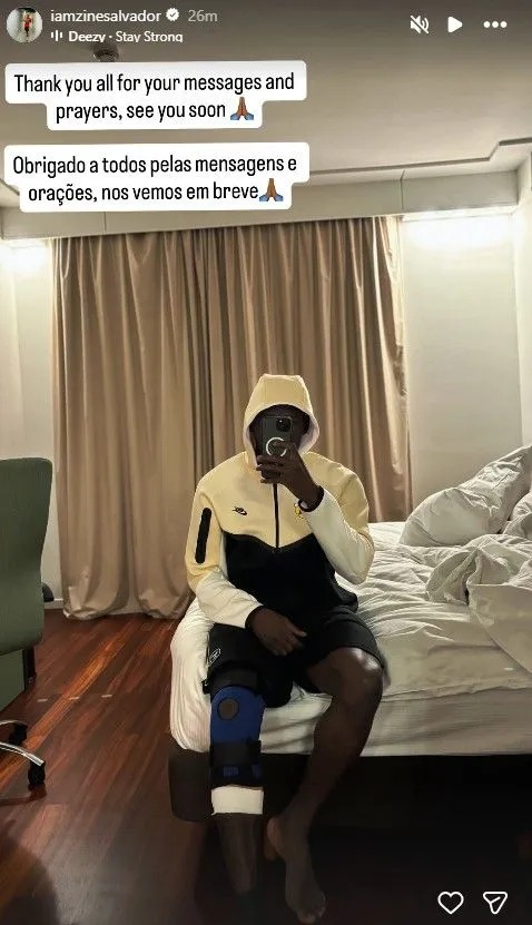 Η εικόνα του Ζίνι με το τραυματισμένο πόδι: «Θα τα πούμε σύντομα»