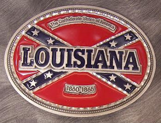 Confederate States Flag Louisiana Belt Buckle2