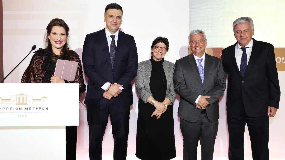 Ειρήνη Νικολοπούλου, Βασίλης Κικίλιας, Μαρία Ευθυμίου, Λεωνίδας Δημητριάδης - Ευγενίδης, Γιώργος Παπαναστασίου (Πρόεδρος Ζαππείου)