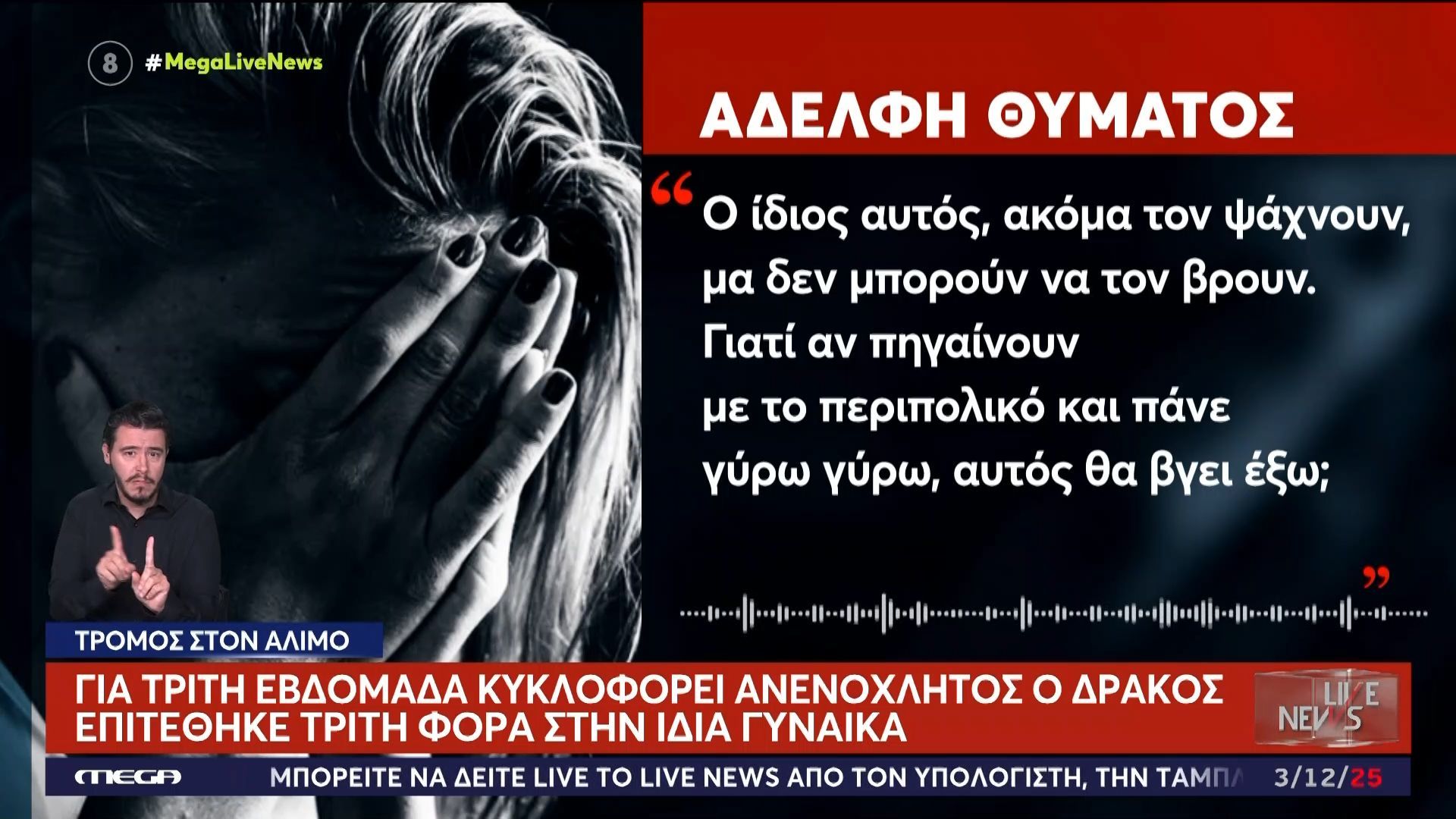 Για τρίτη εβδομάδα κυκλοφορεί ανενόχλητος ο “Δράκος” τους Αλίμου