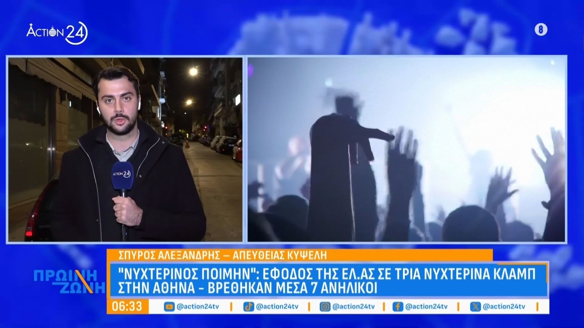 Έφοδος της ΕΛ.ΑΣ. σε τρια νυχτερινά κλαμπ στην Αθήνα – Βρέθηκαν 7 ανήλικοι
