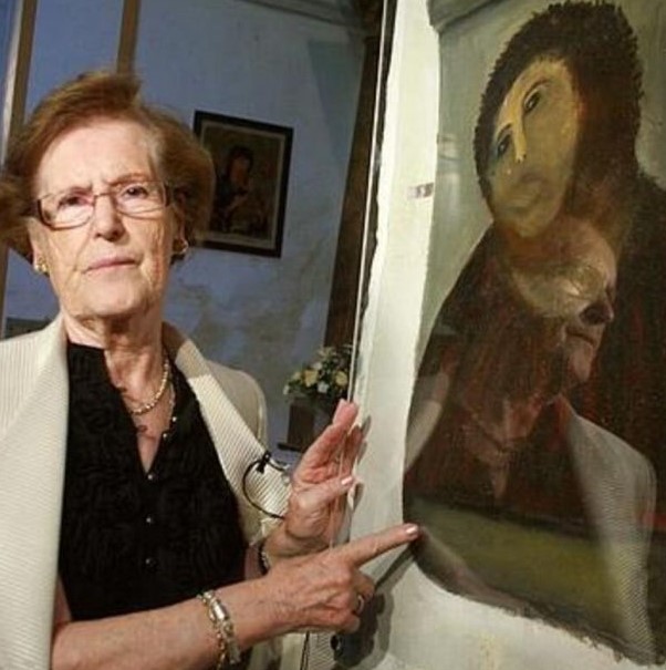 Ισπανία: Απεβίωσε η γυναίκα που έγινε γνωστή για την αποτυχημένη «αποκατάσταση» εικόνας του Ιησού