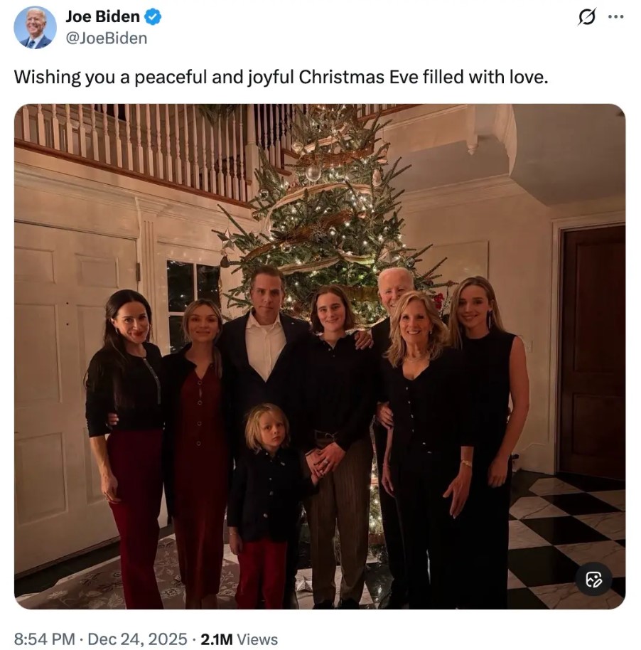 Τζο Μπάιντεν: Η οικογενειακή χριστουγεννιάτικη φωτογραφία που προκάλεσε τρολάρισμα