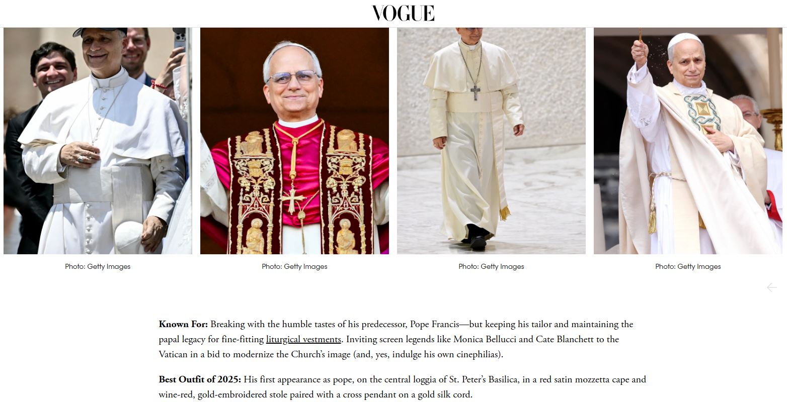 Πάπας Λέων: Στη λίστα της Vogue και των ΝΥΤ με τους πιο στυλάτους ανθρώπους για το 2025 – Το καπέλο που τον ανέδειξε σε fashion icon