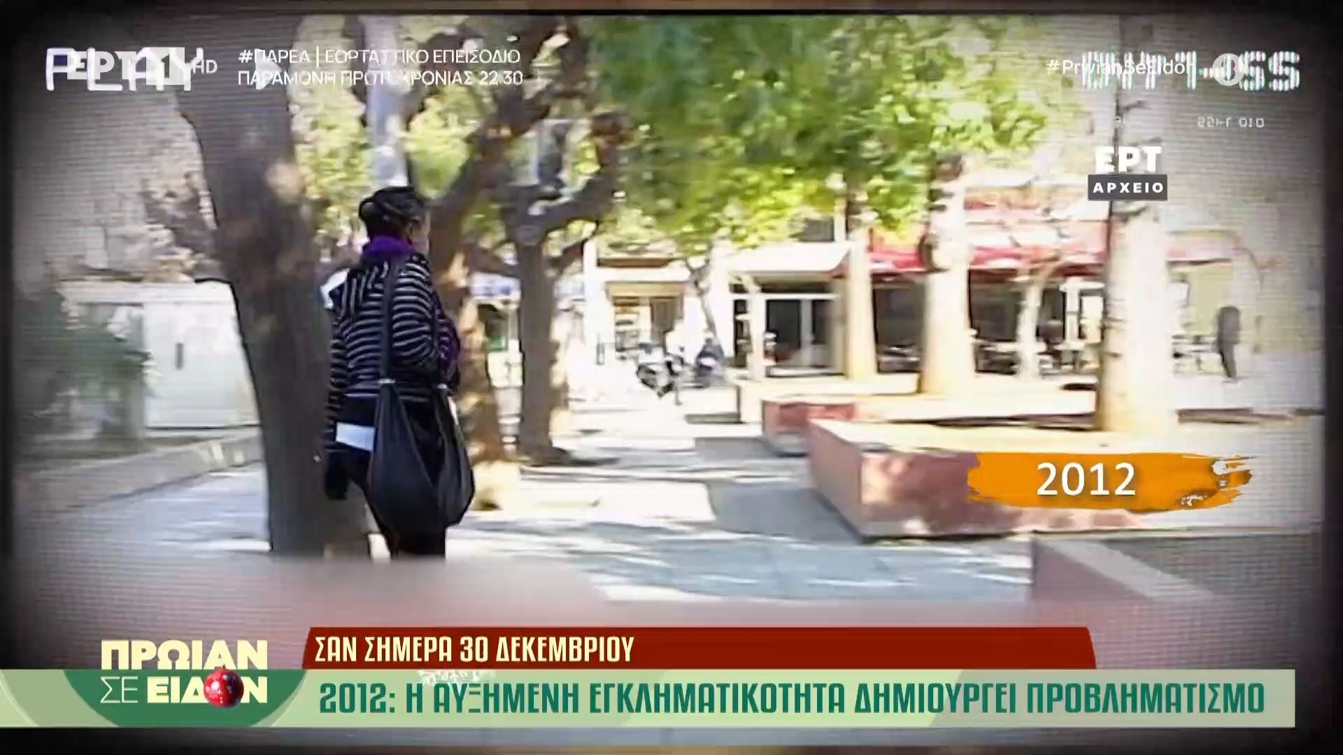 Σαν σήμερα 30 Δεκεμβρίου 2012: Η αυξημένη εγκληματικότητα δημιουργεί προβληματισμό