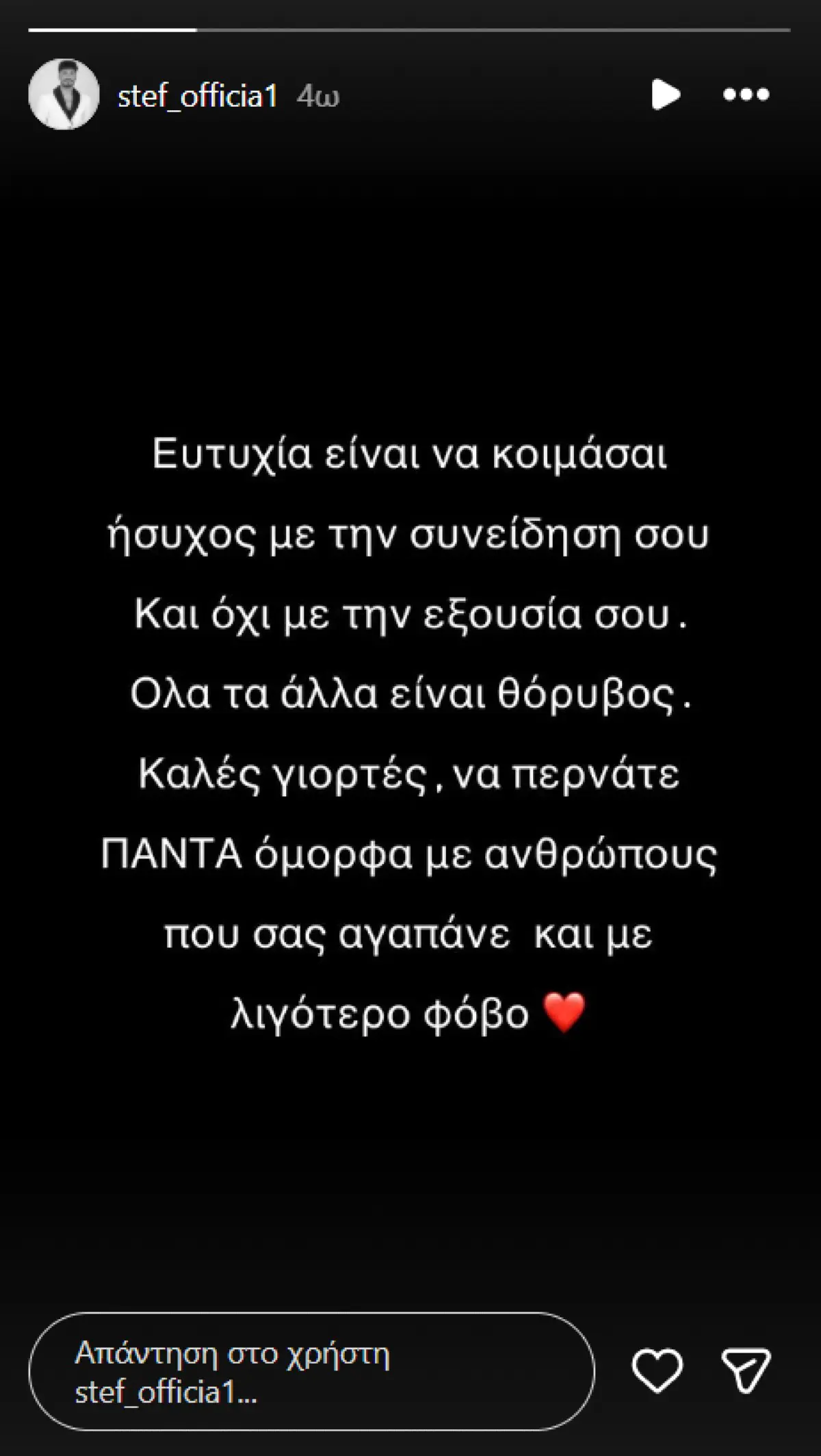 Η ανάρτηση του Στέφανου Παπαδόπουλου