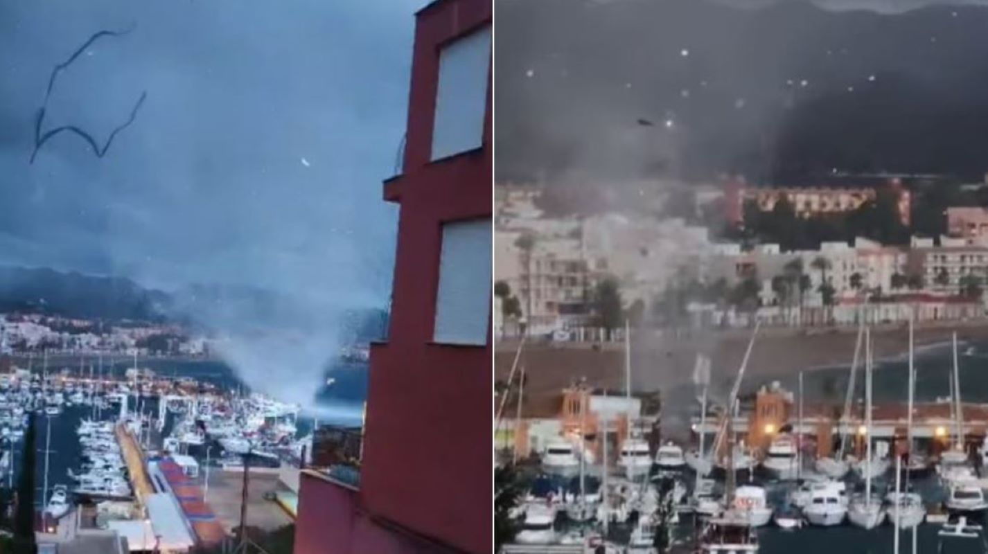 Ισπανία: Υδροστρόβιλος χτυπά λιμάνι σε δημοφιλές θέρετρο – Θεαματικό βίντεο με κομμάτια από γιοτ να πετούν στον αέρα