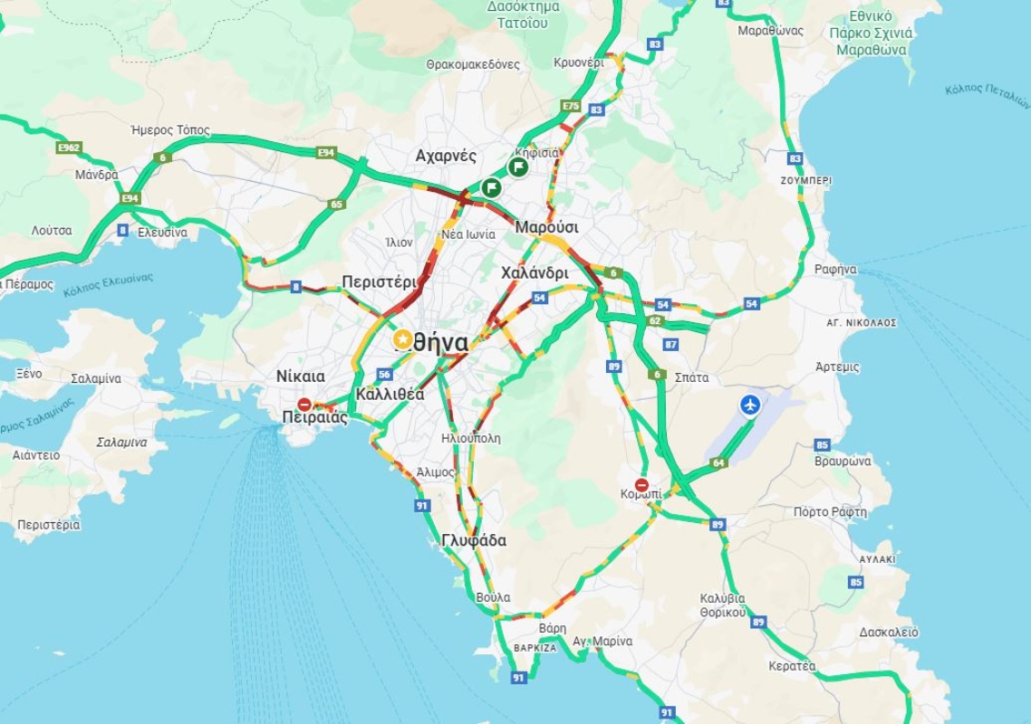 Κυκλοφοριακό χάος: Μποτιλιάρισμα σε Κηφισό και Κηφισίας, καθυστερήσεις στην Αττική Οδό 2 Κυκλοφοριακό χάος: Μποτιλιάρισμα σε Κηφισό και Κηφισίας, καθυστερήσεις στην Αττική Οδό
