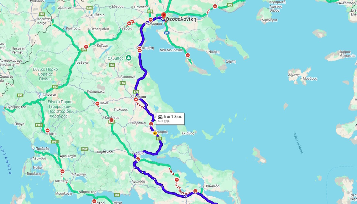 «Περιπέτεια» το ταξίδι Αθήνα – Θεσσαλονίκη για τους οδηγούς: Τα μπλόκα αυξάνουν τη διάρκεια σε 8 ώρες