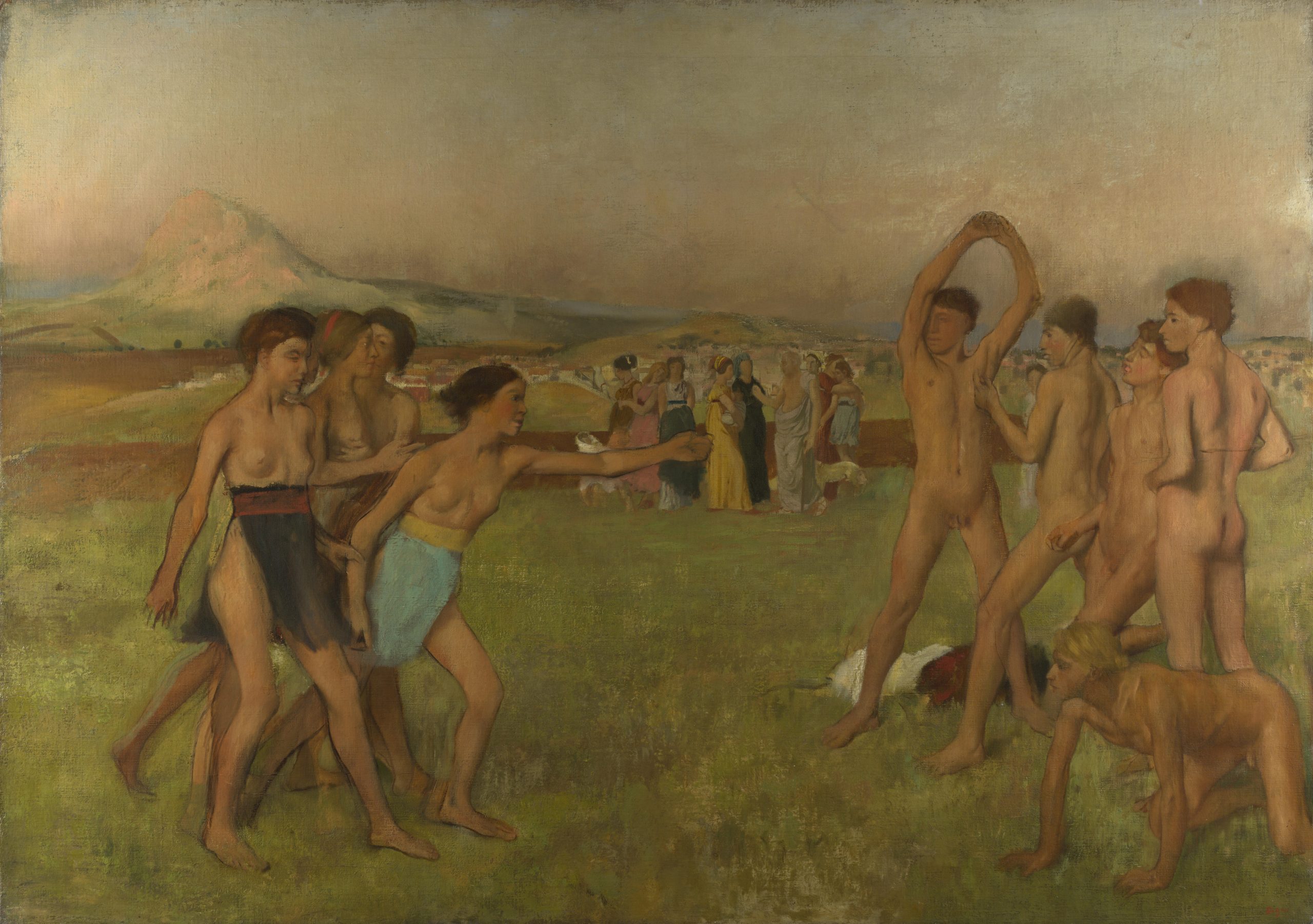 Νέοι στη αρχαία Σπάρτη. Young Spartans Exercising by Edgar Degas (1834-1917)