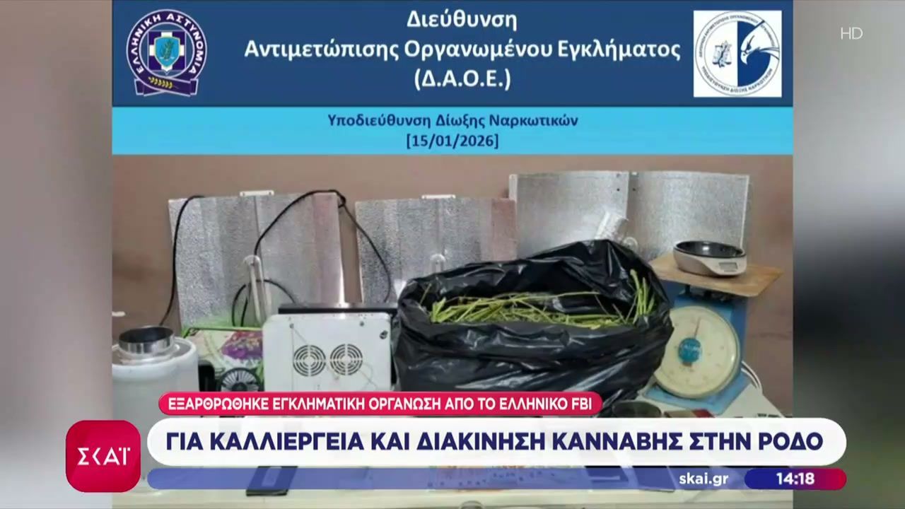 Εξαρθρώθηκε εγκληματική οργάνωση που καλλιεργούσε και διακινούσε ναρκωτικά στη Ρόδο