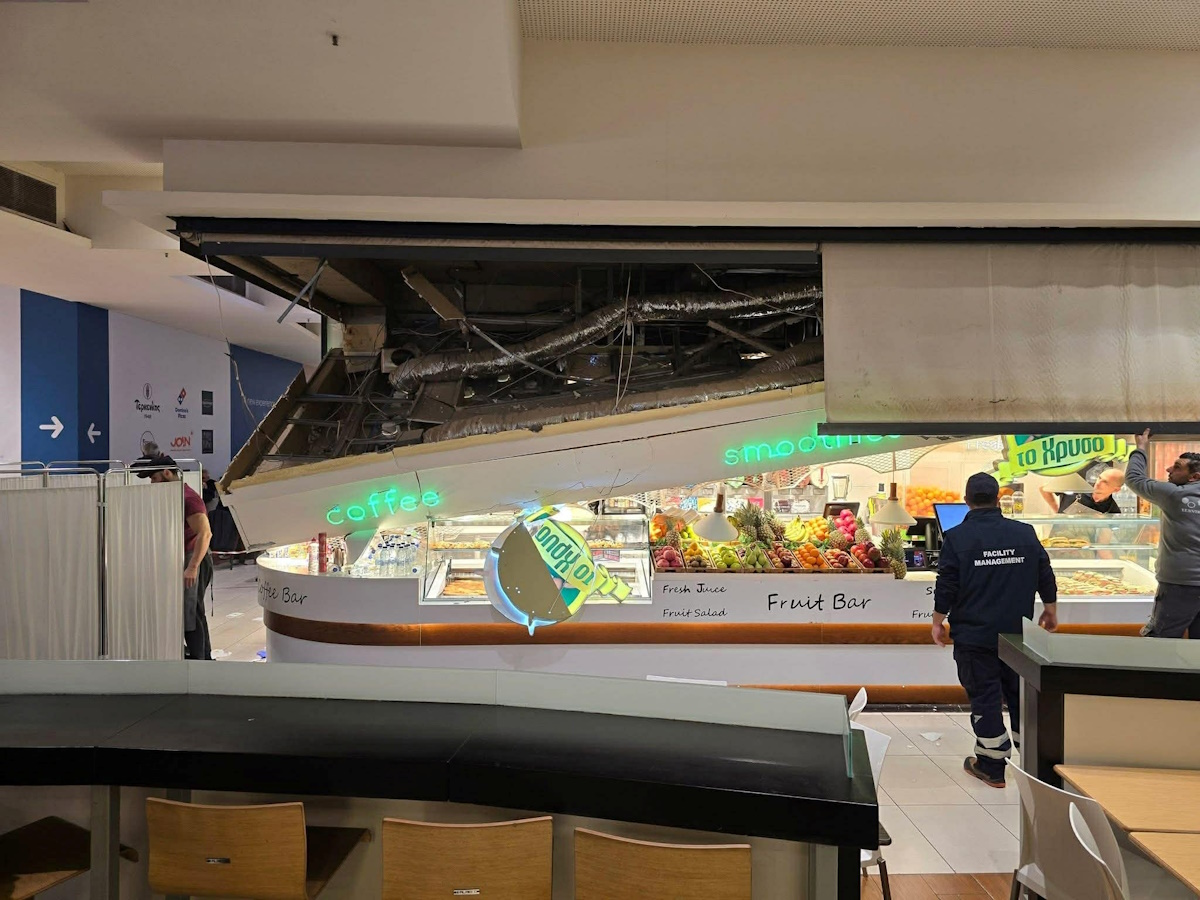 Θεσσαλονίκη: Κατάρρευση οροφής σε εμπορικό κέντρο – Τραυματισμός γυναίκας