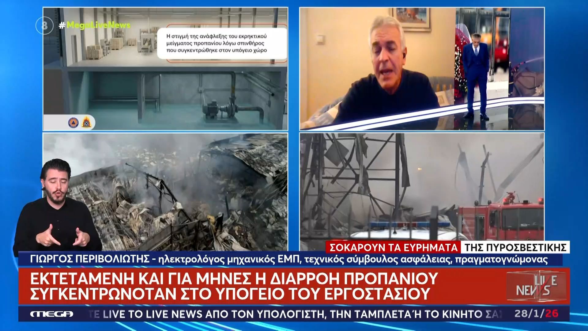 Γ. Περιβολιώτης, πραγματογνώμονας: «Αν υπήρχαν αισθητήρες διαρροής δεν θα γινόταν έκρηξη»