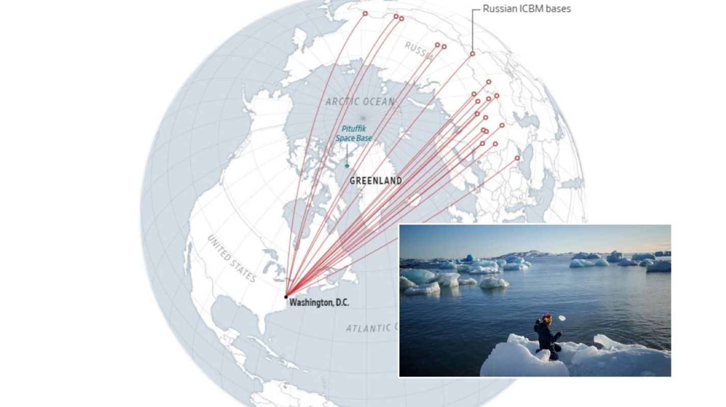 WSJ: Οι χάρτες που αποκαλύπτουν γιατί ο Τραμπ επιδιώκει τη Γροιλανδία για την ασφάλεια των ΗΠΑ