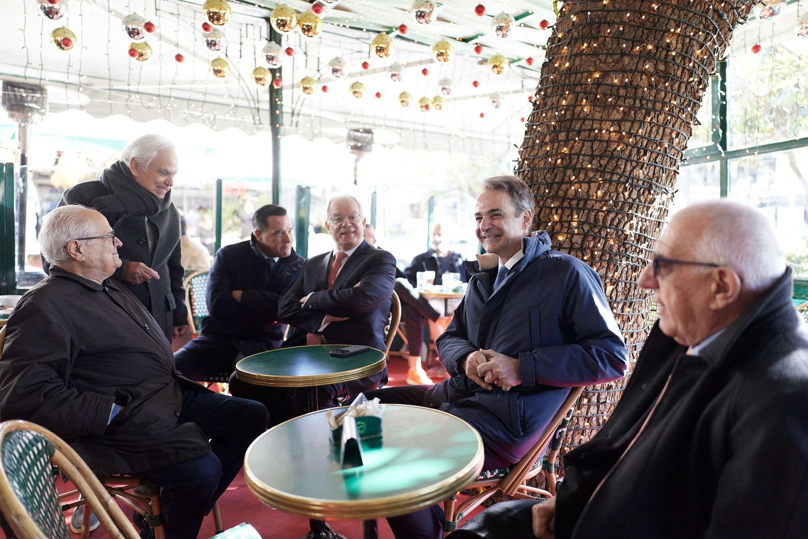 Μητσοτάκης- Τασούλας - καφές