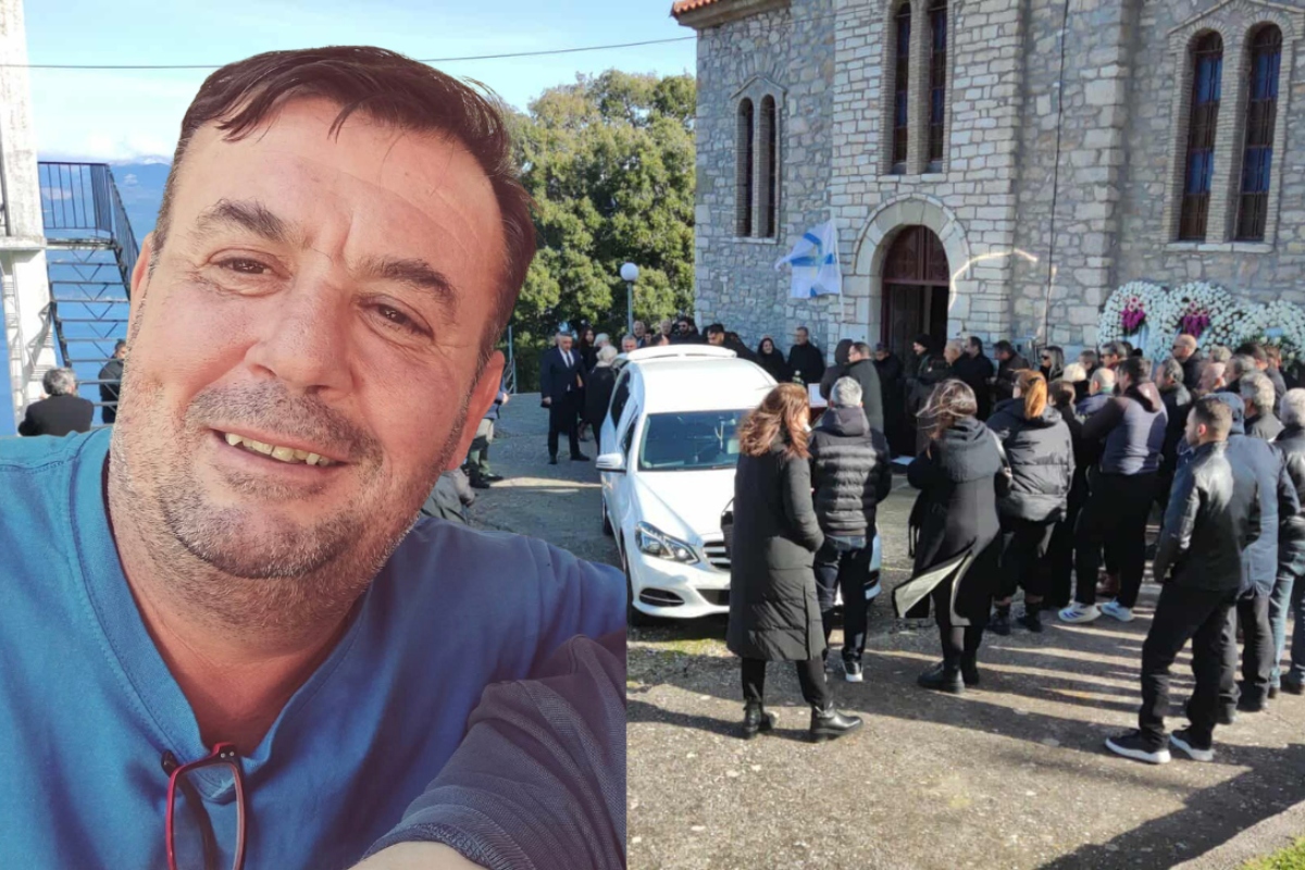 Φόνος στο Αγρίνιο: Σιωπηλός ο θρήνος στο ύστατο «αντίο» στον 50χρονο κοινοτάρχη στο Λιθοβούνι
