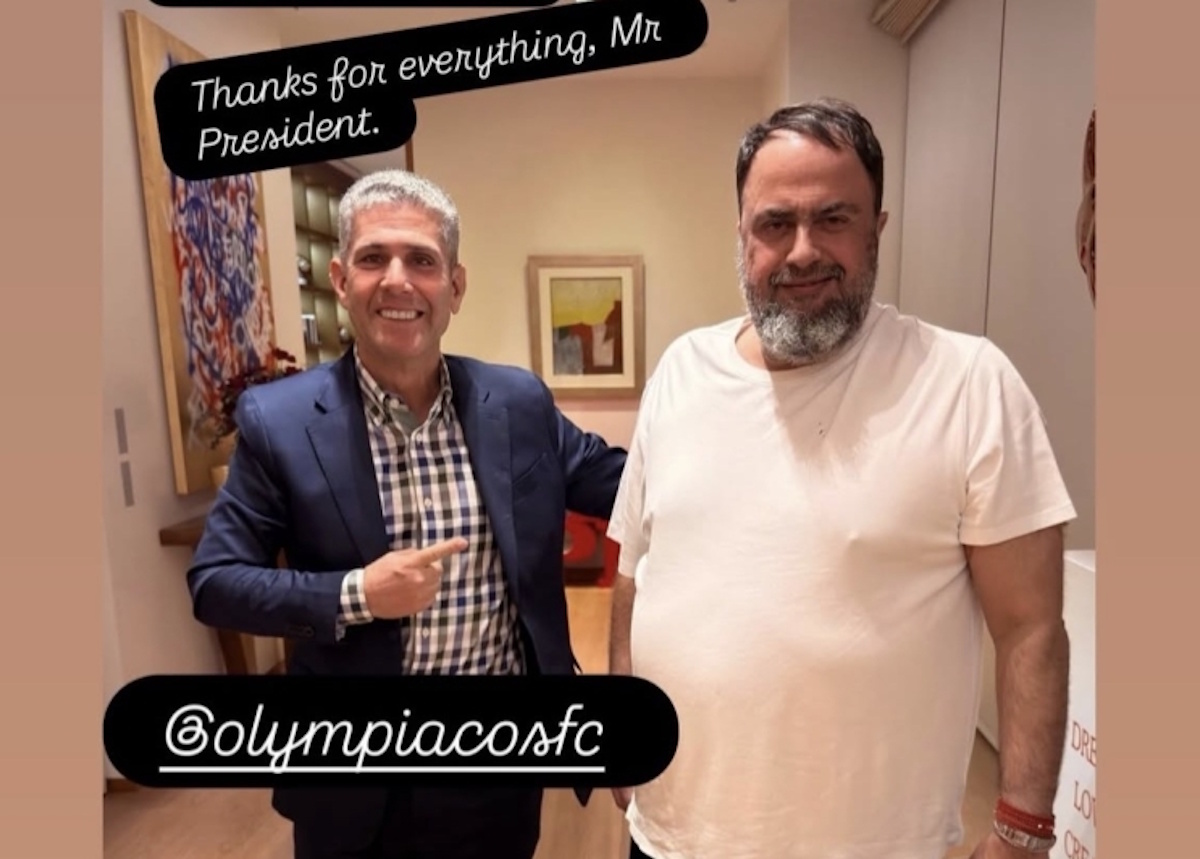 Με τον Βαγγέλη Μαρινάκη ο μάνατζερ του Αντρέ Λουίς: Η εικόνα και το «ευχαριστούμε για όλα κύριε πρόεδρε»