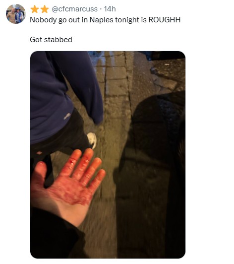 Δύο οπαδοί της Τσέλσι μαχαιρώθηκαν πριν τον αγώνα με τη Νάπολι