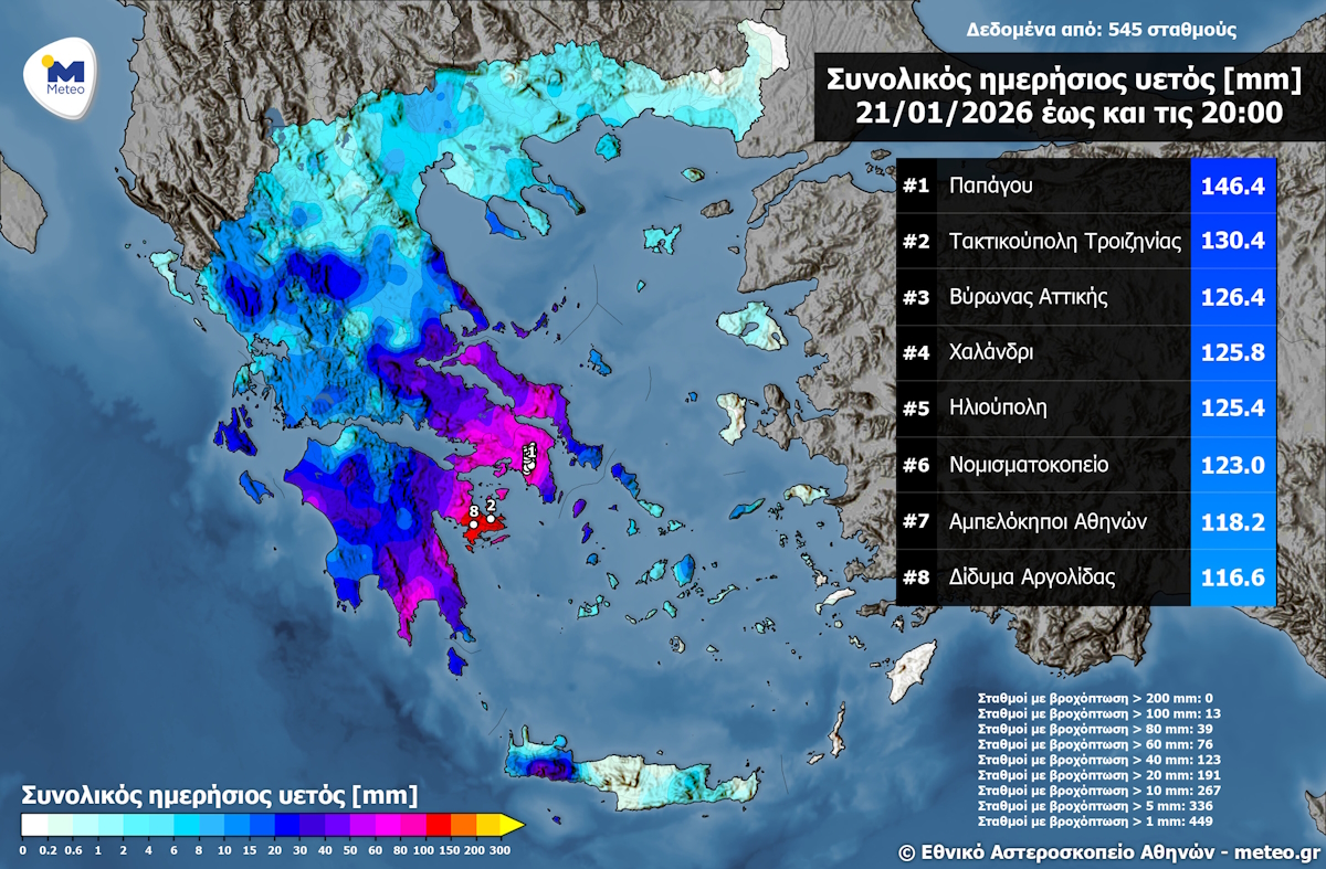 Χάρτης Meteo