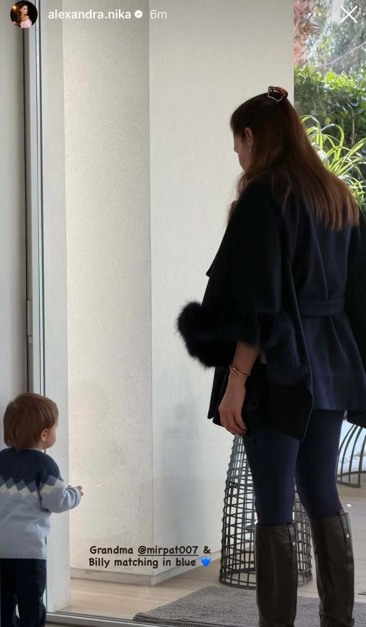 Η Μιράντα Πατέρα με τον εγγονό της, Βασίλη