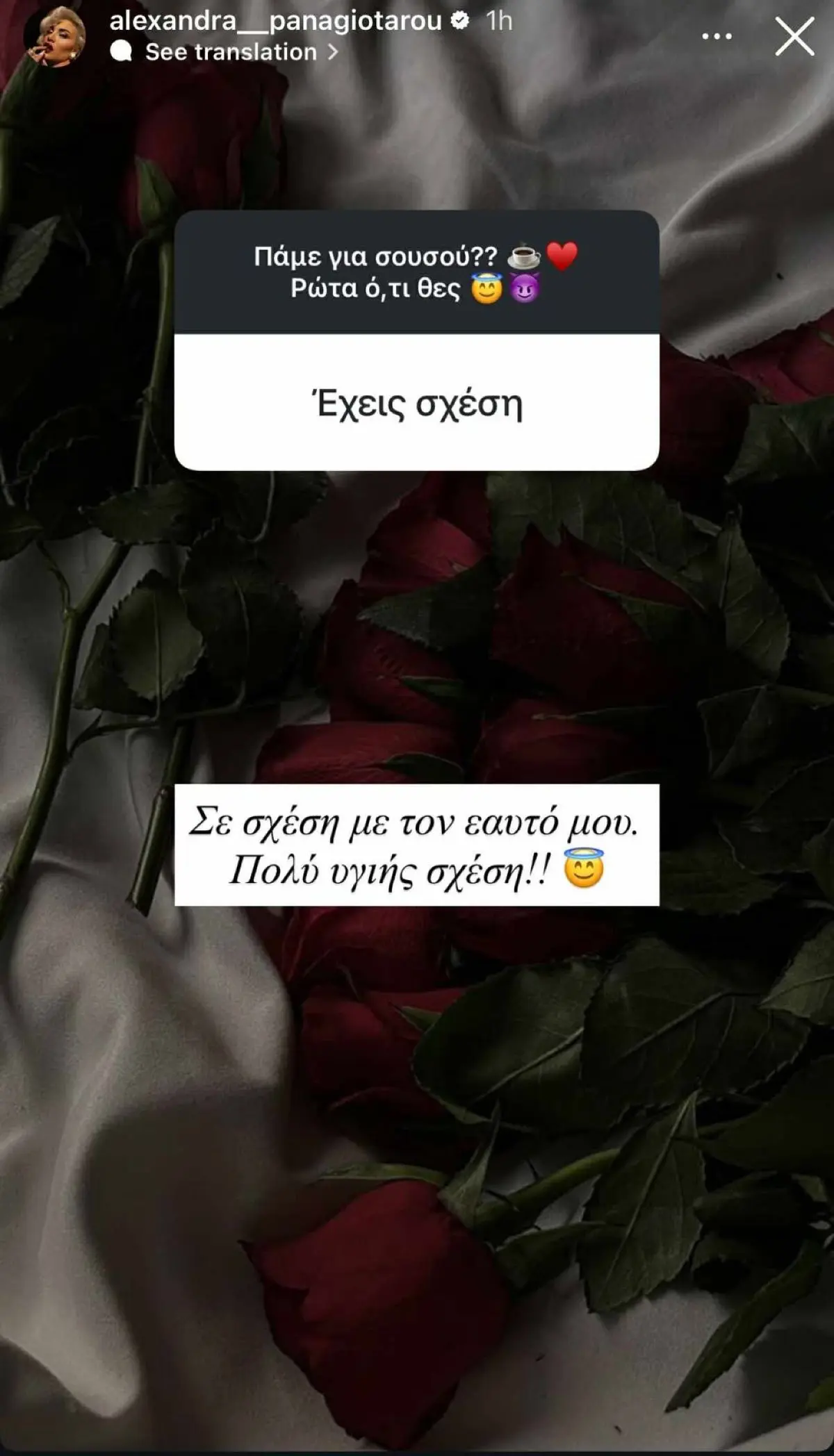 Η ανάρτηση της Αλεξάνδρας Παναγιώταρου