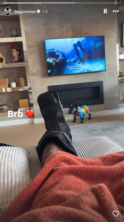 Η δημοσίευση του Μόντε Μόρις με ορθοπεδική μπότα: «Θα είμαι πίσω σύντομα» 2 Η δημοσίευση του Μόντε Μόρις με ορθοπεδική μπότα: «Θα είμαι πίσω σύντομα»