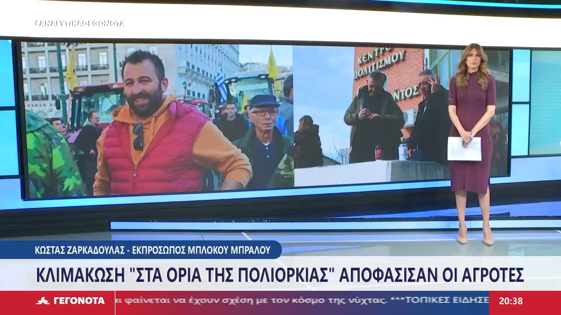 Το μέλος της συντονιστικής επιτροπής μπλόκου Μπράλου Κώστας Ζαρκαδούλας στο Star