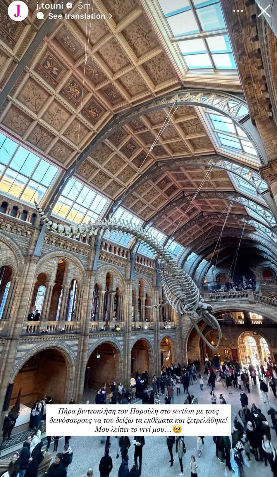 Η ανάρτηση της Ιωάννας Τούνη από το Λονδίνο