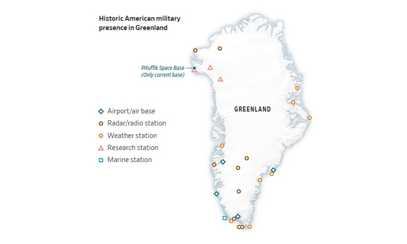 WSJ: Οι χάρτες που αποκαλύπτουν γιατί ο Τραμπ επιδιώκει τη Γροιλανδία για την ασφάλεια των ΗΠΑ