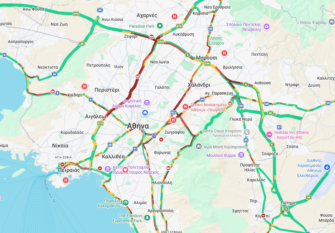 Κυκλοφοριακό χάος: Μποτιλιάρισμα στον Κηφισό, σοβαρές καθυστερήσεις στην Αττική Οδό 2 Κυκλοφοριακό χάος: Μποτιλιάρισμα στον Κηφισό, σοβαρές καθυστερήσεις στην Αττική Οδό
