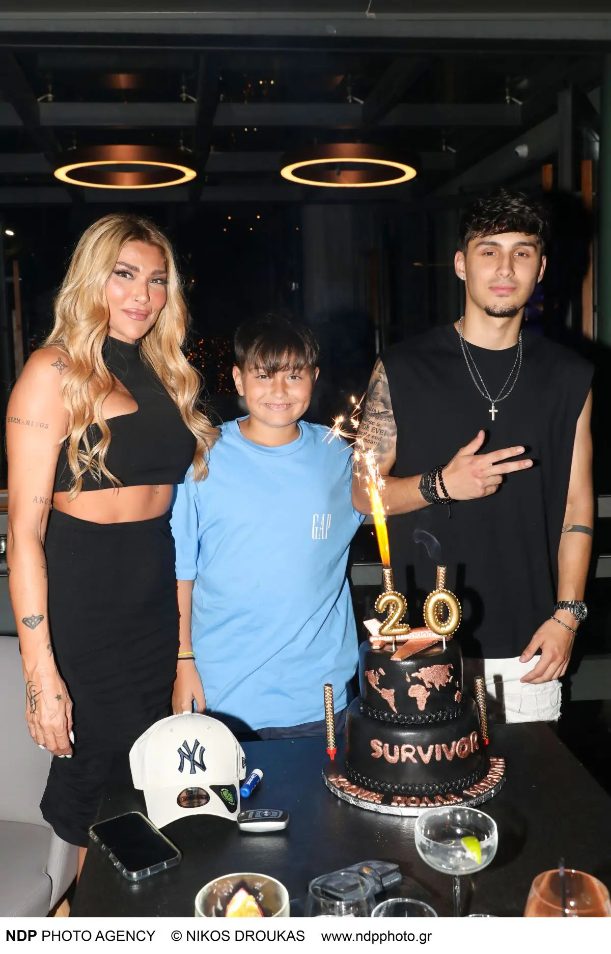 Η Αγγελική Ηλιάδη με τους γιους της