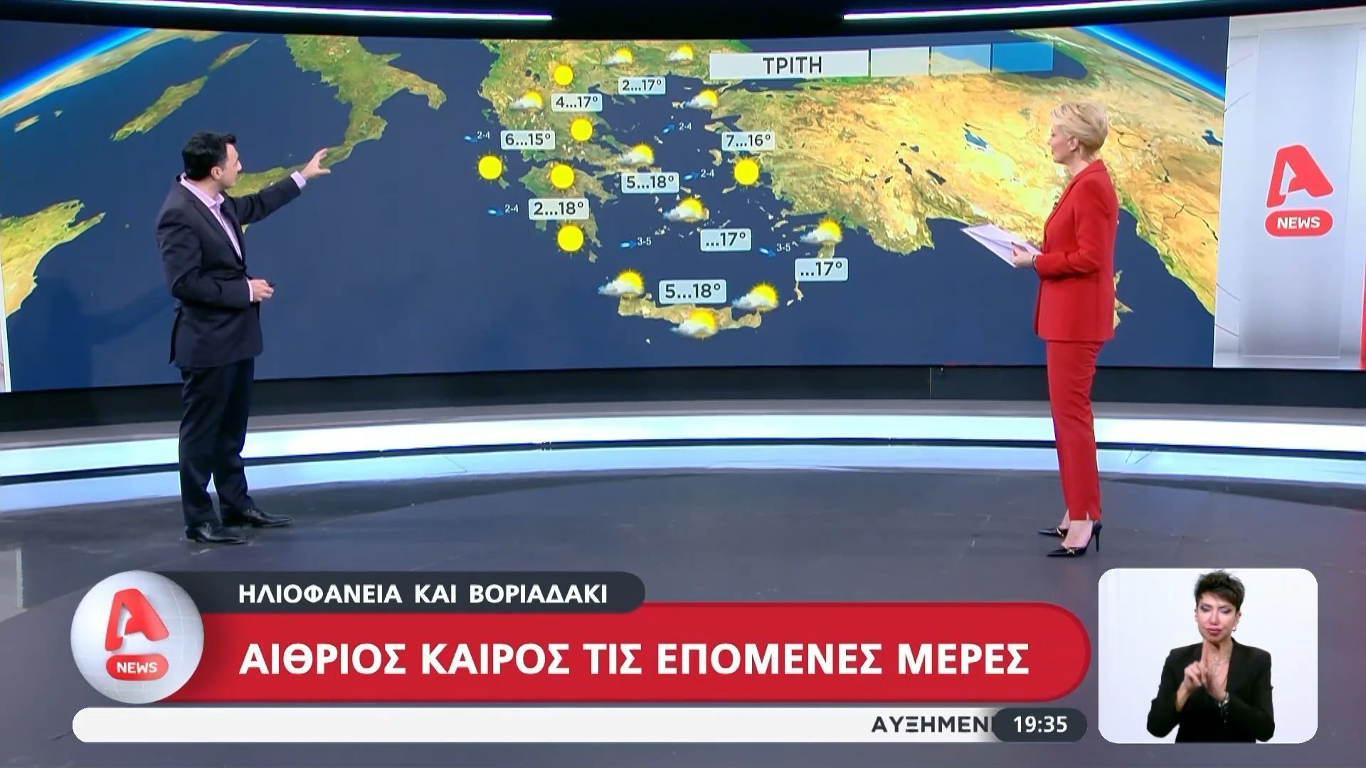 Αίθριος ο καιρός τις επόμενες ημέρες – Ηλιοφάνεια και βοριαδάκι αυτή την εβδομάδα