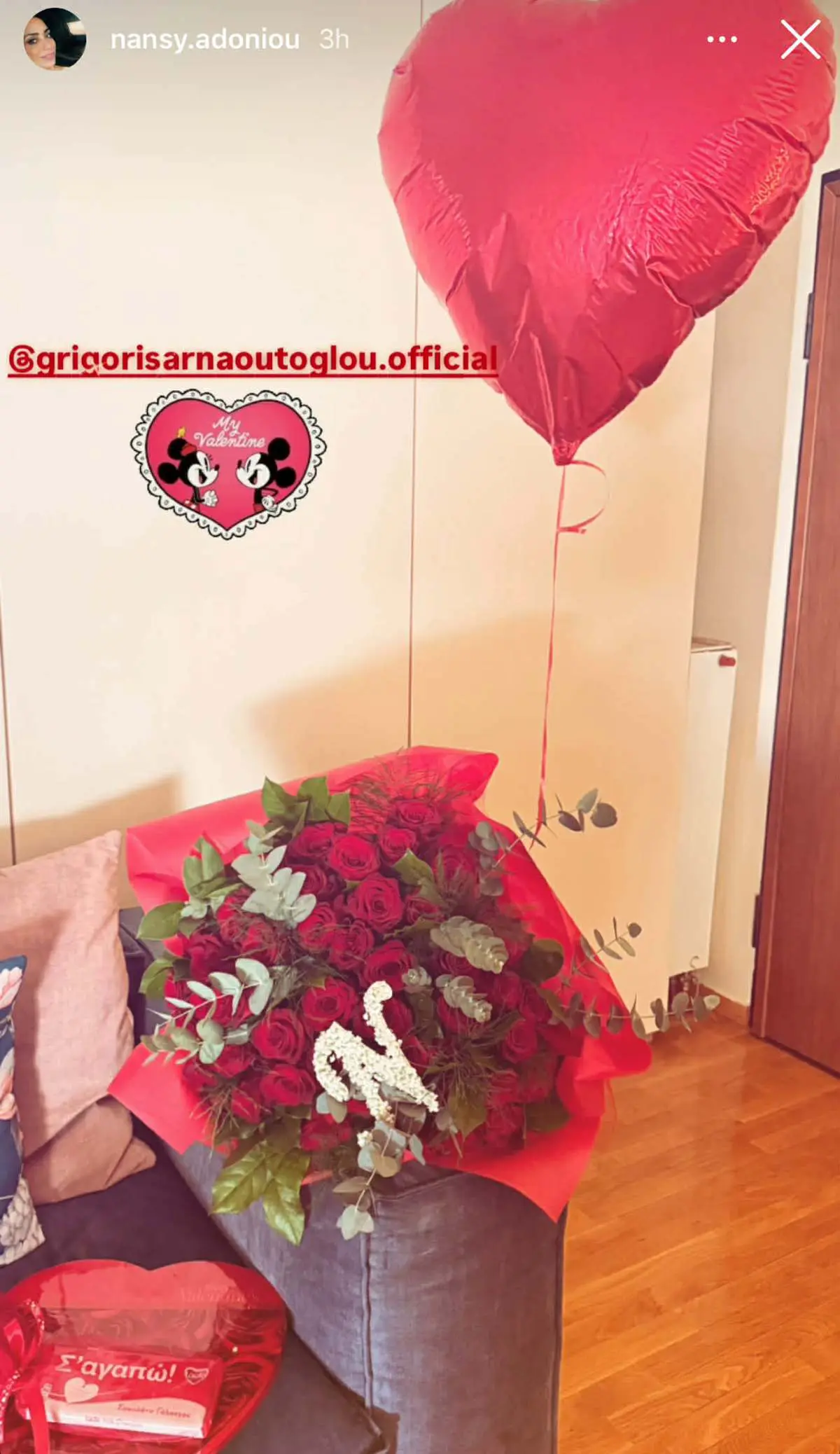 Έρωτας παντού: Οι Έλληνες διάσημοι τιμούν τον Άγιο Βαλεντίνο 8 Η ανάρτηση της Νάνσυς Αντωνίου