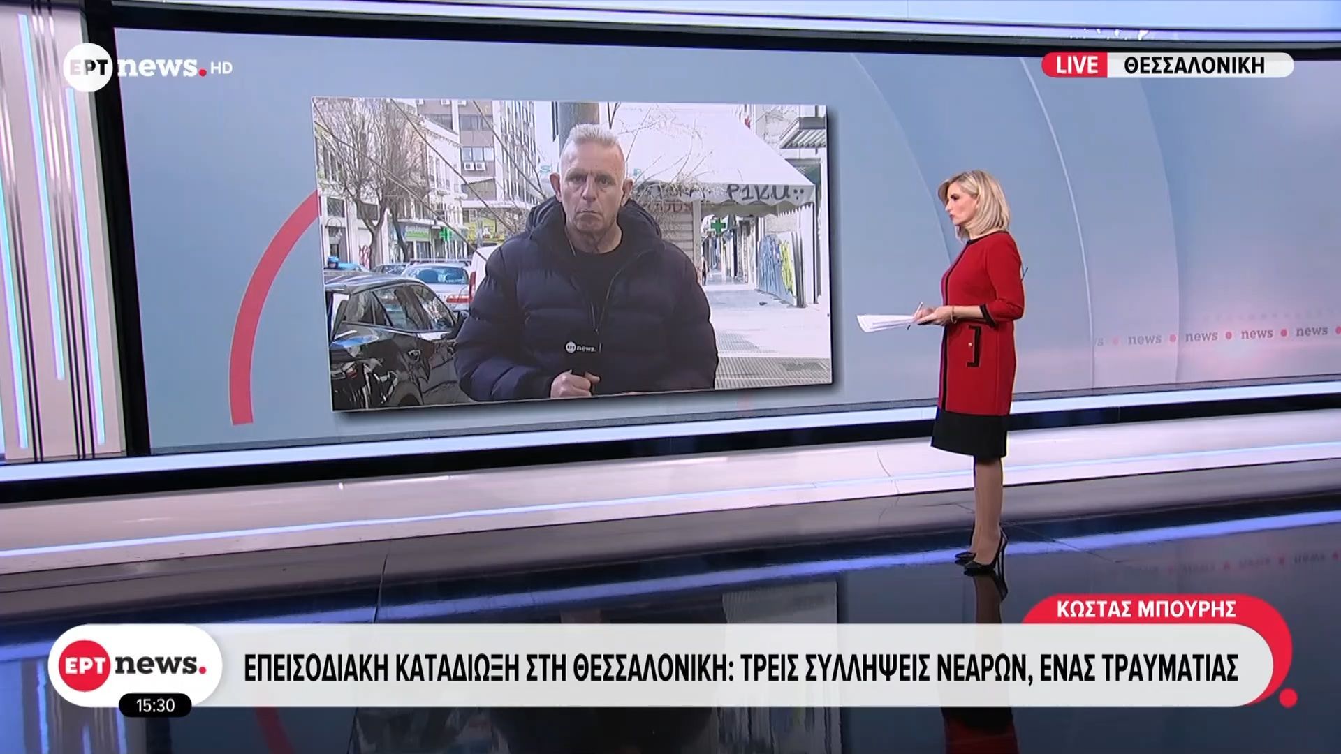 Επεισοδιακή καταδίωξη στη Θεσσαλονίκη: Τρεις συλλήψεις νεαρών, ένας τραυματίας