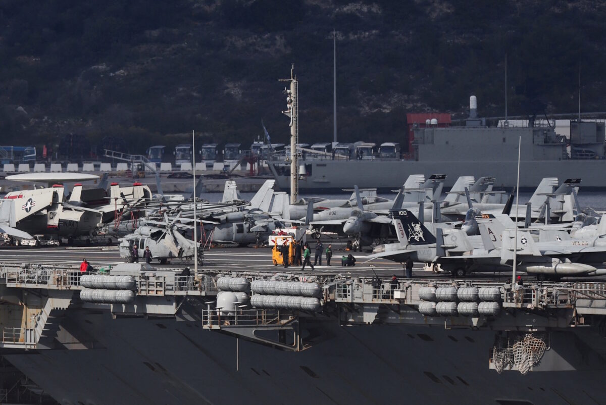 Το αεροπλανοφόρο USS Gerald R. Ford στη Σούδα