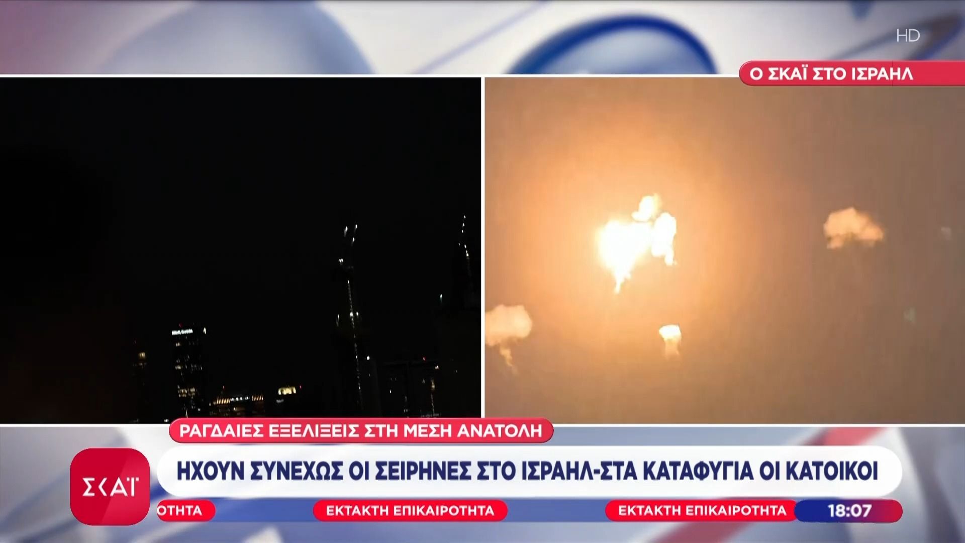 Ηχούν συνεχώς οι σειρήνες στο Ισραήλ – Στα καταφύγια οι κάτοικοι