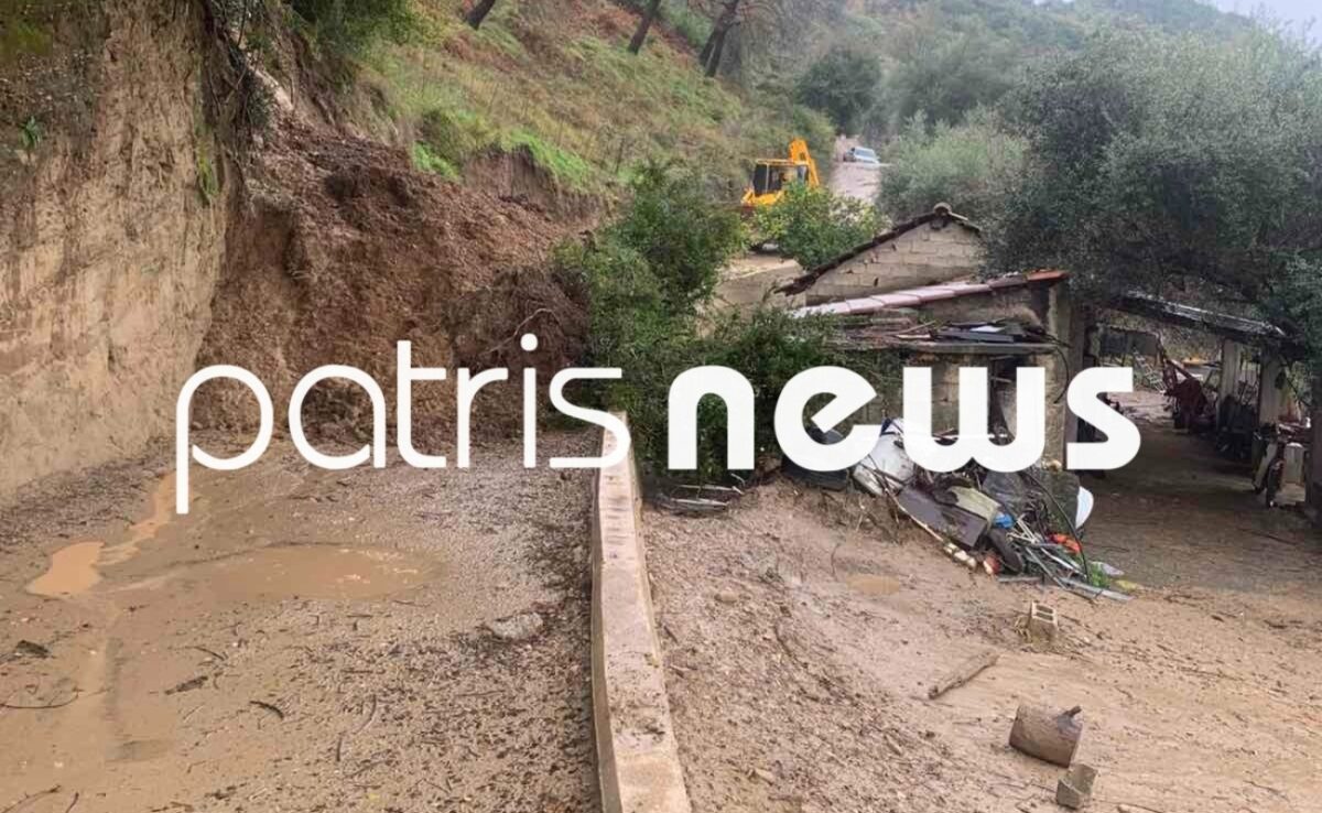 Η κακοκαιρία πλήττει την Ηλεία: Βράχος κινδυνεύει να καταρρεύσει σε σπίτια στο Κατάκολο – Ανησυχητική άνοδος της στάθμης του Αλφειού