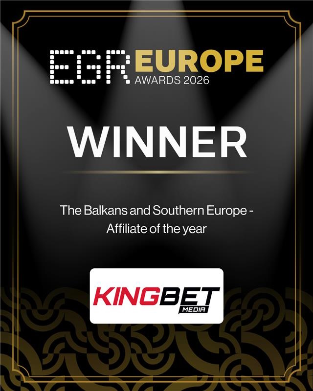 Η Kingbet Media απέσπασε το βραβείο «The Balkans and Southern Europe Affiliate of the Year» στα EGR Awards 2026