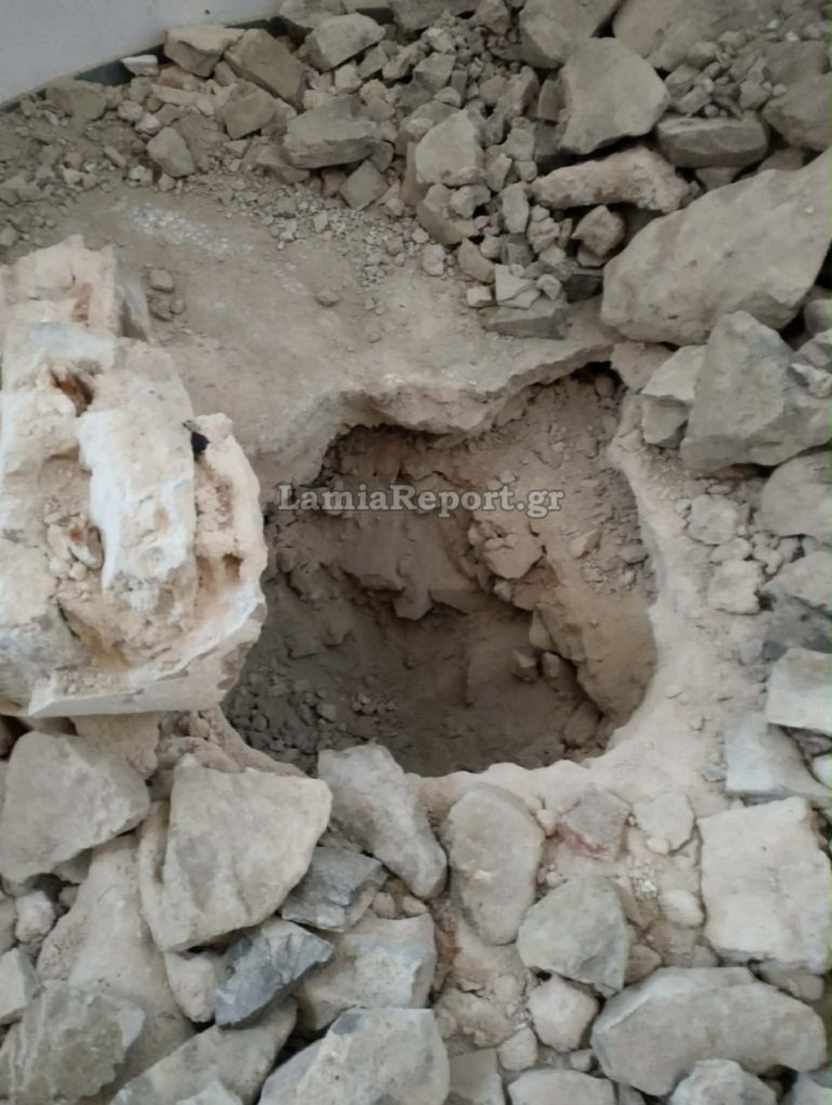 Η ζημιά στην Αγία Τράπεζα