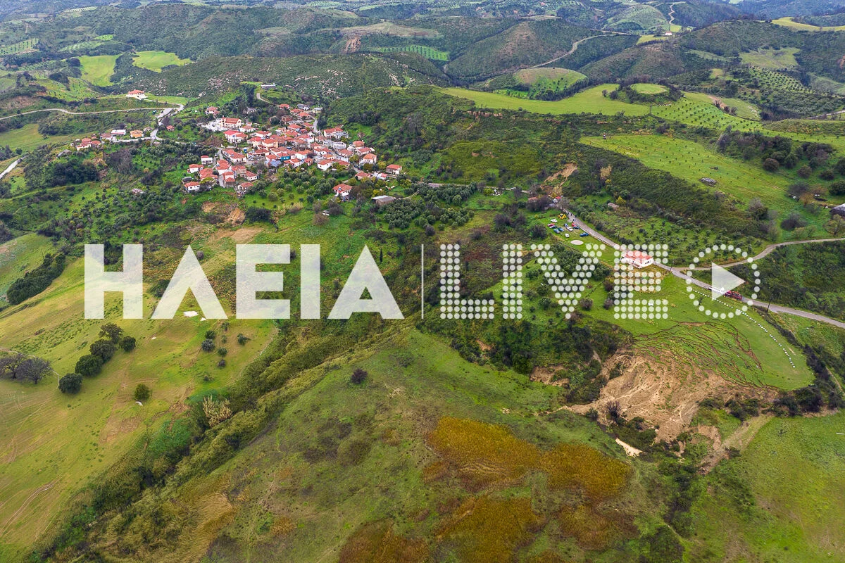 Μαζααράκι Πηνείας: Εναέριες λήψεις μετά τις έντονες καταιγίδες – Κατολισθήσεις σε όλο το χωριό 16 Μαζαράκι