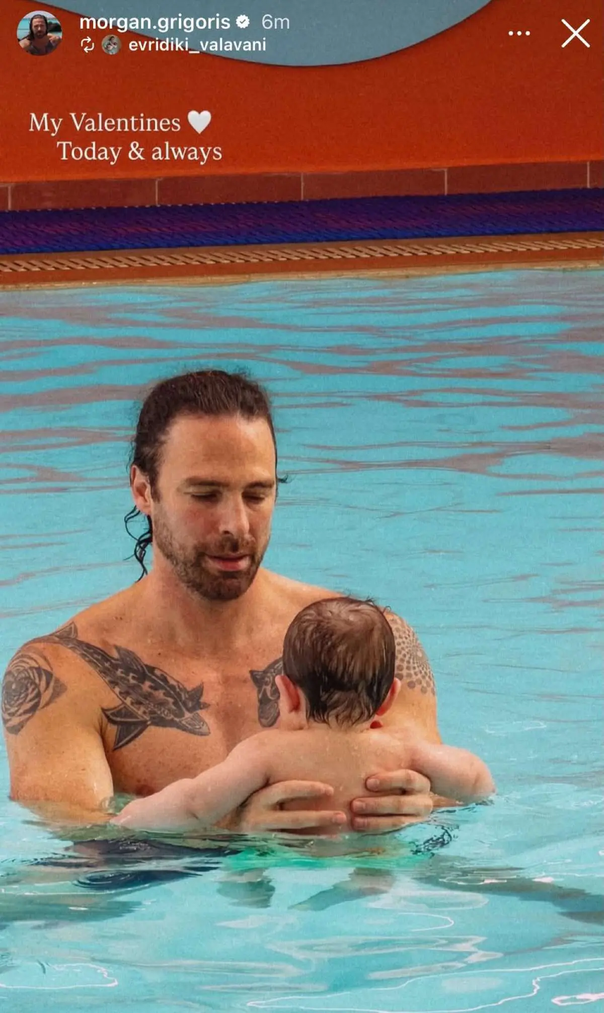 Ο Γρηγόρης Μόργκαν με τον γιο του