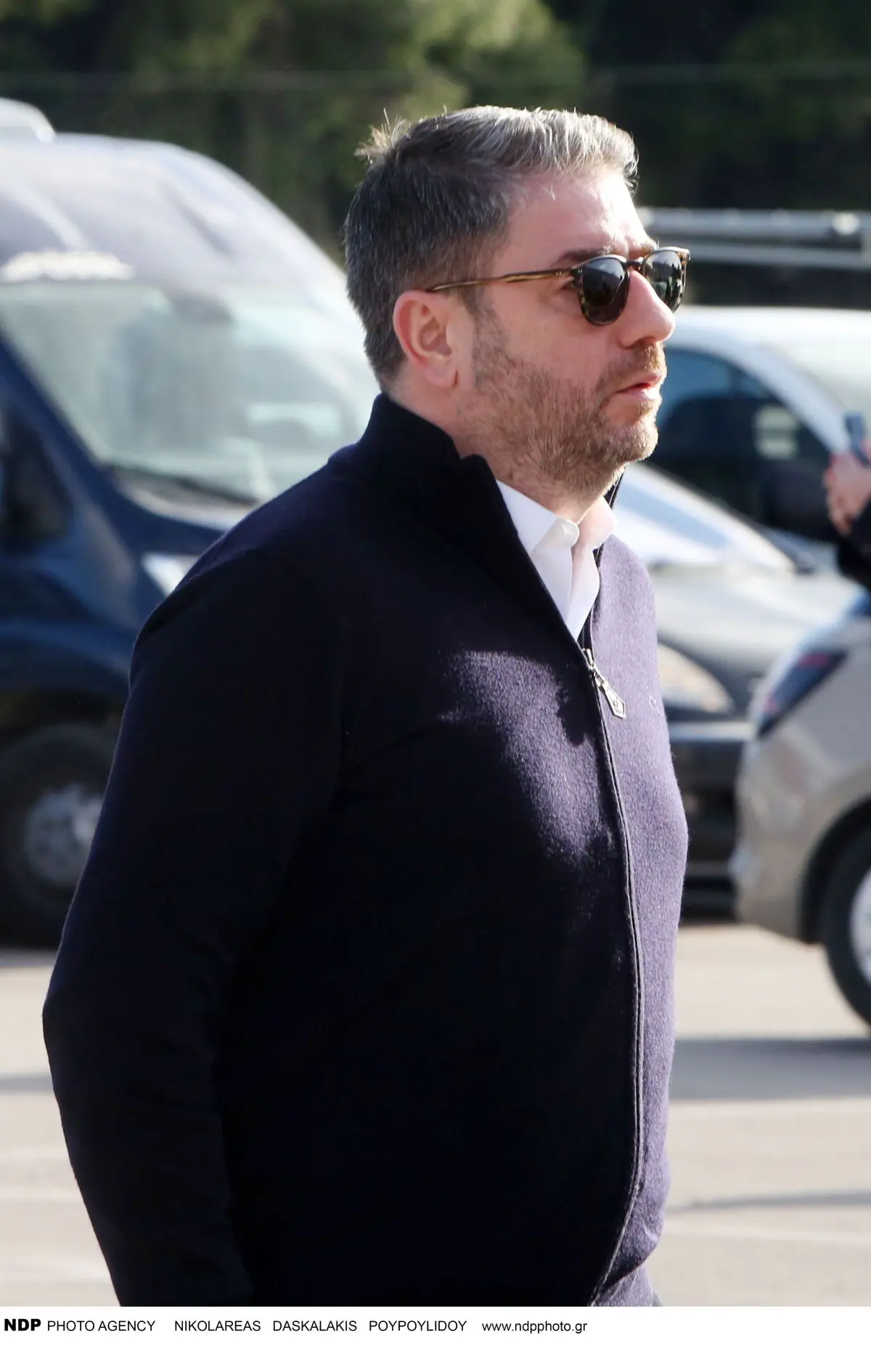 Ο Νίκος Ανδρουλάκης στη κηδεία του Γιώργου Παπαδάκη