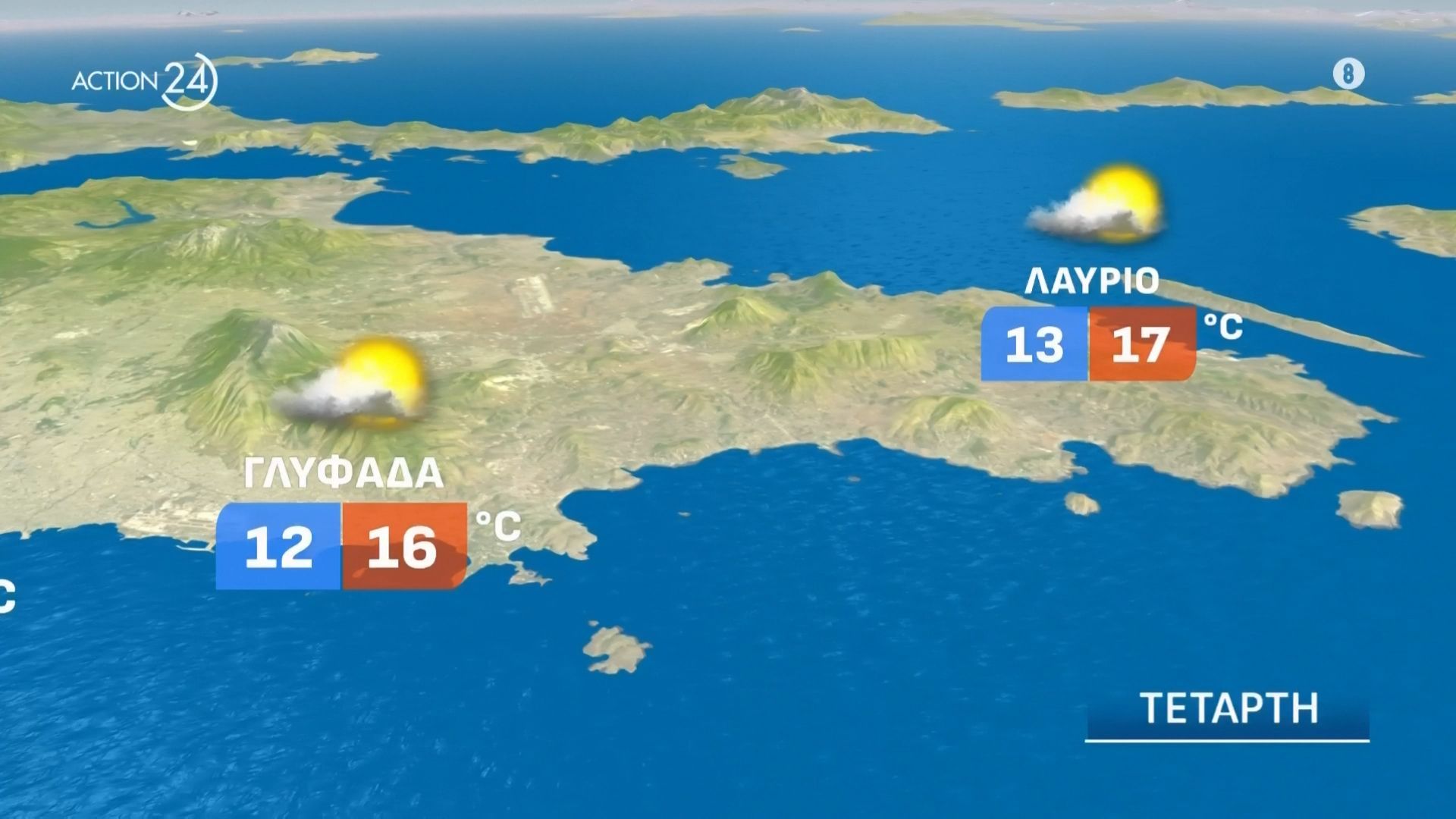 Ο καιρός για σήμερα, Τετάρτη 04/02