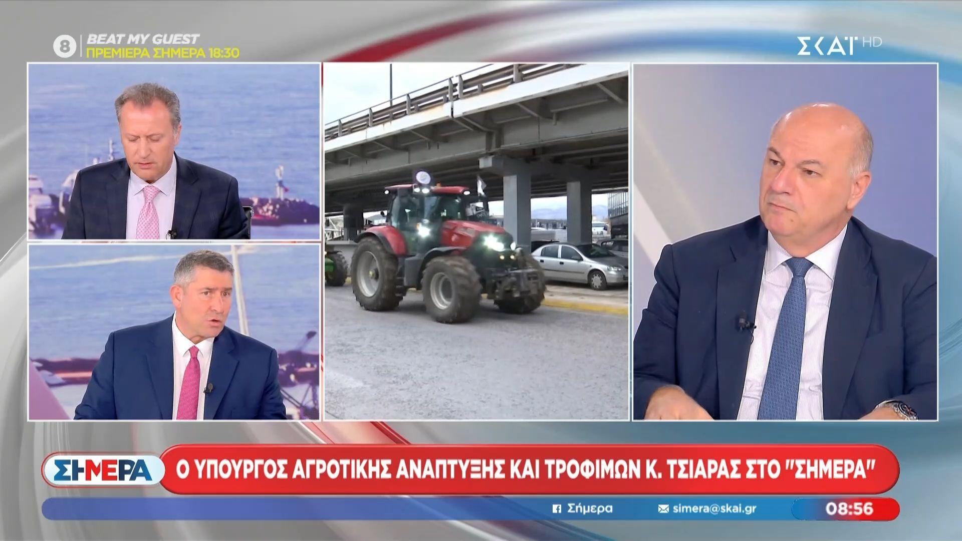 Ο υπουργός αγροτικής ανάπτυξης και τροφίμων Κ. Τσιάρας στο «Σήμερα»