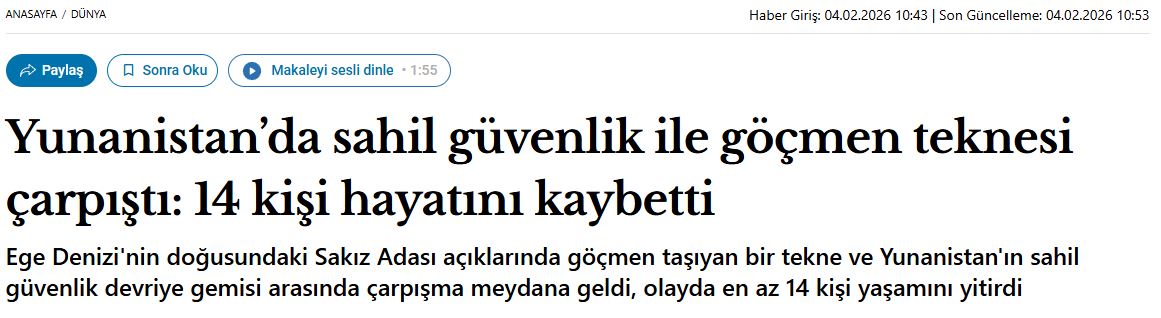 Τουρκικά ΜΜΕ: «Αγώνας επιβίωσης στο Αιγαίο» – Οι αναφορές για την καταστροφή στη Χίο