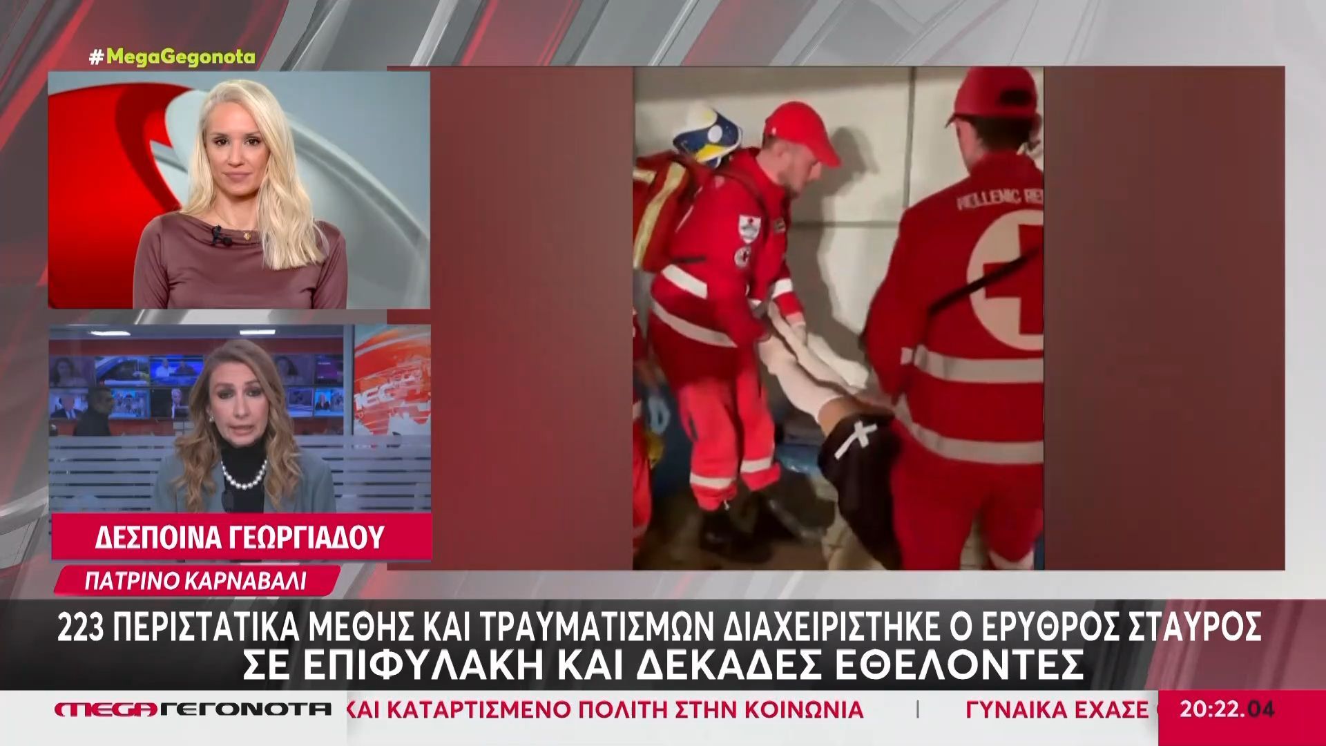 Πατρινό καρναβάλι: 223 περιστατικά μέθης και τραυματισμών διαχειρίστηκε ο Ερυθρός Σταυρός